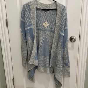 Women’s casual blue and grey cardigan